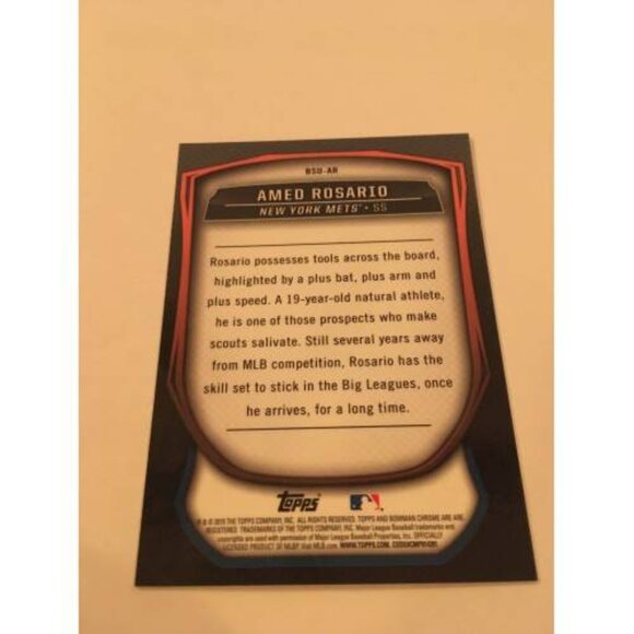 2015 Bowman Scouts Updates Top 100 #BSU-AR Amed Rosario RC Mets (061) - Picture 2 of 2